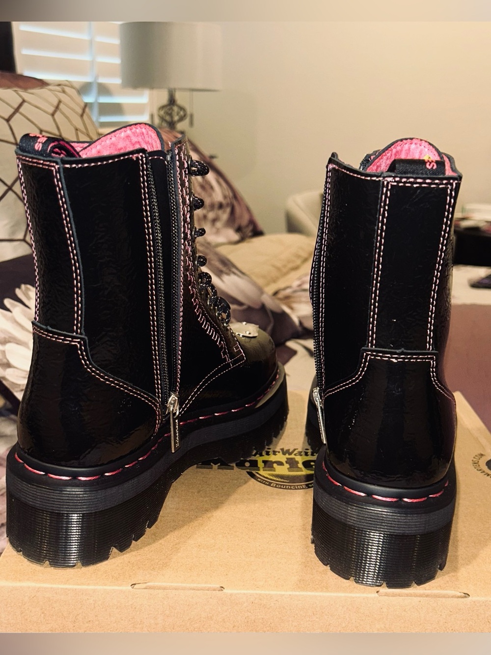 DR. MARTENS JADON BLACK LEATHER BOOTS, LADIES SZ 8, NEW $220. - Picture 15 of 16